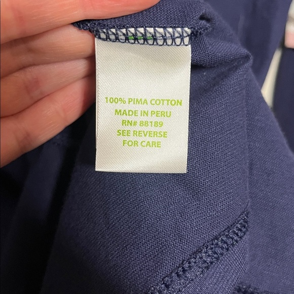 NWT Lilly Pulitzer Braylen Top Pleated Tunic Blouse True Navy Medium - Picture 5 of 8